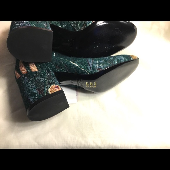 KENZO WOMEN'S ANKLE BOOTS GREEN FABRIC - Picture 7 of 8